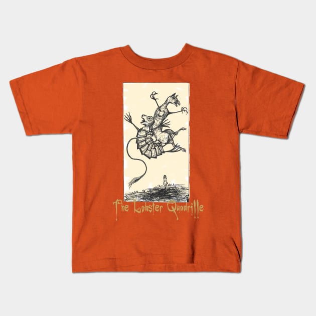 The Lobster Quadrille - Alice in Wonderland Kids T-Shirt by The Blue Box